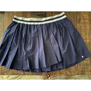 Calia Womens High-Rise Tennis Skort With Built-In Shorts Opulent Blue & White